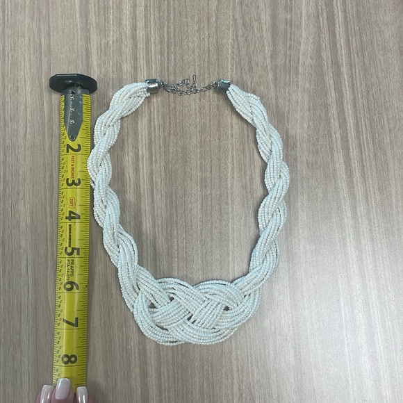 Micro bead twisted necklace with silver clasp. Beautiful piece. - Picture 2 of 3